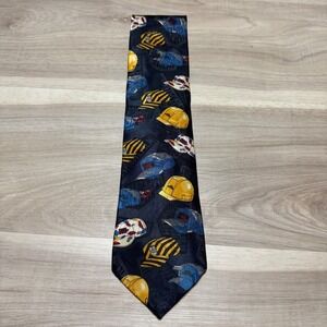 Home Improvement Necktie Mens Blue Tim's Work Hats Vintage 90s TV Show Novelty